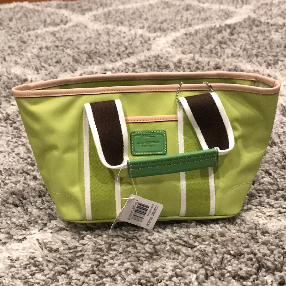 Coach Mini Tote in Lime Green